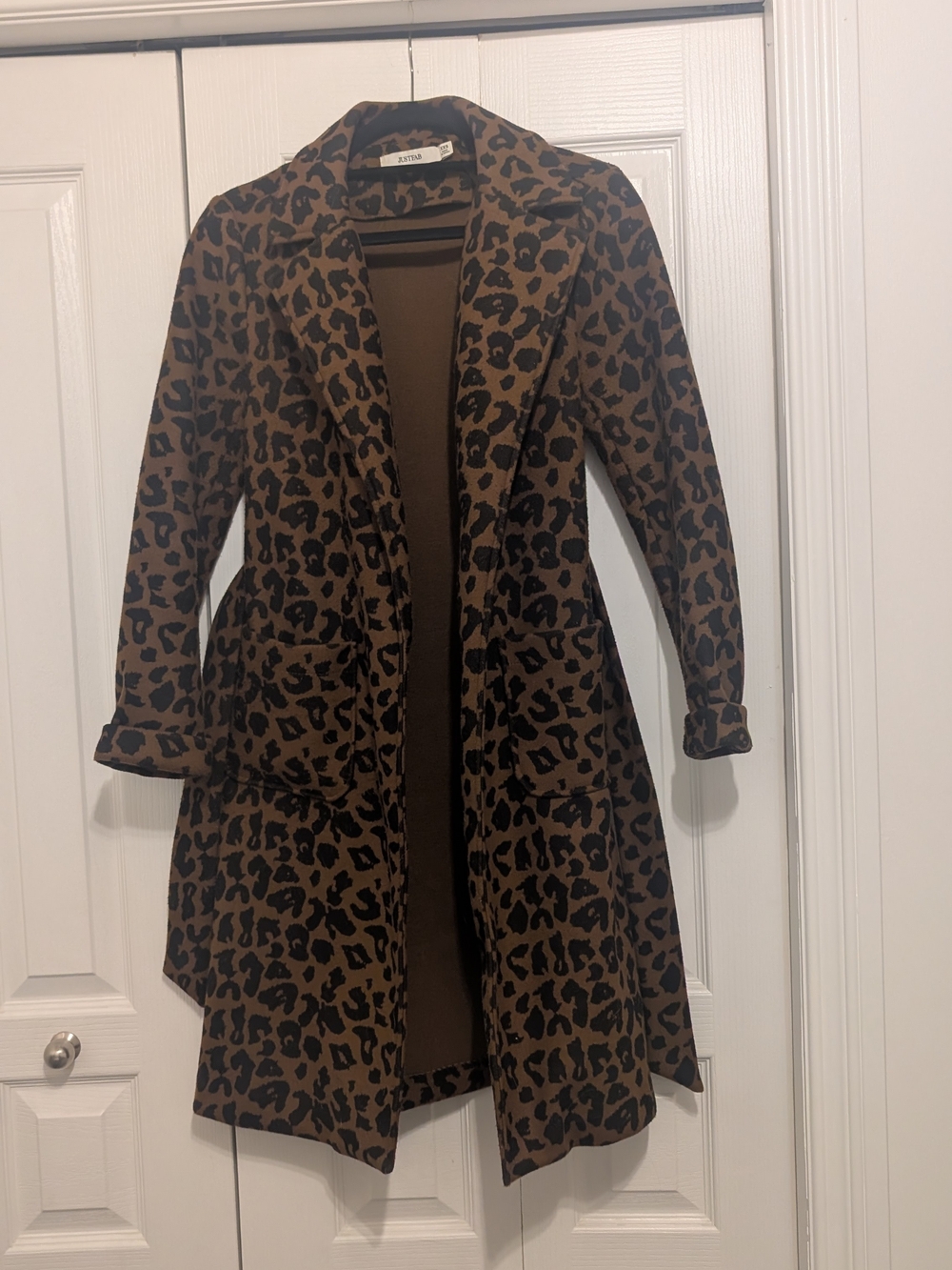 Leopard Print Tie-up Coat